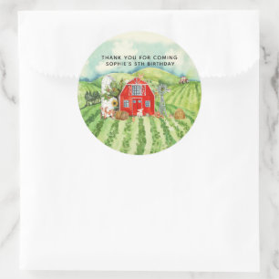 Sticker Rond Cadeau de remerciement pour une fête d'anniversair