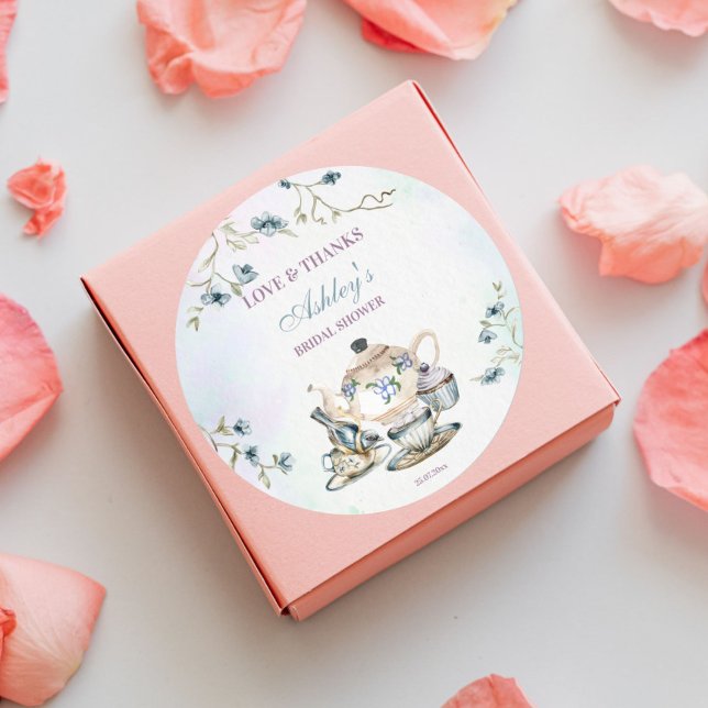 Sticker Rond Cadeau de remerciement pour une fête prénuptiale t (Créateur téléchargé)