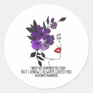 Sticker Rond Cadeau de soins de mémoire pour femmes Je ne peux 