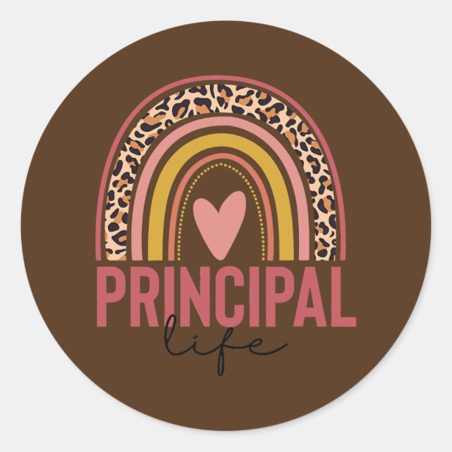 Sticker Rond Cadeau de vie principal élémentaire pour le princi (Devant)