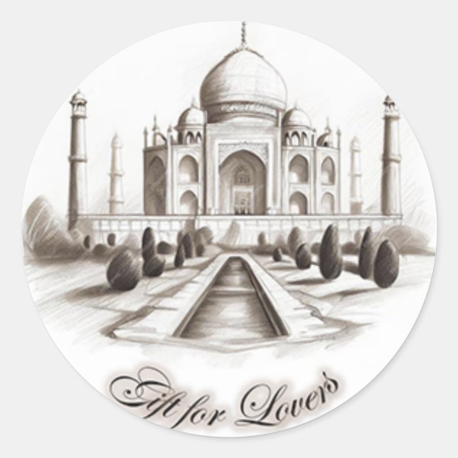 STICKER ROND CADEAU DES AMOUREUX (Devant)