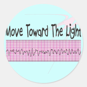 Sticker Rond Cadeau d'infirmière de l'ICU—Design de bande EKG H