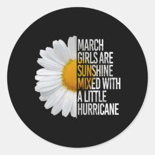 Sticker Rond Cadeau drôle de citation de marguerite pour femme 