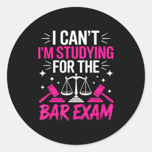 Sticker Rond Cadeau drôle pour étudiant en droit - Impossible d