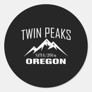 Sticker Rond Cadeau extérieur du club d'escalade de Twin Peaks 