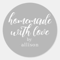 Cadeau gris personnalisé fait avec amour