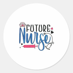 Sticker Rond Cadeau infirmière future infirmière