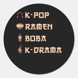 Sticker Rond Cadeau KPOP