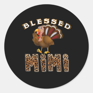 Sticker Rond Cadeau Mimi   Bienheureux Mimi Louveur de poulet M