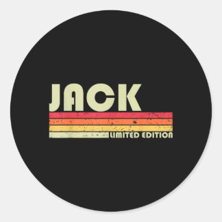 Sticker Rond Cadeau personnalisé Jack drôle rétro vintage