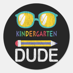 Sticker Rond Cadeau pour garçons de maternelle pour le premier