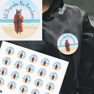 Sticker Rond Cadeau pour nager sauvage nager en eau libre