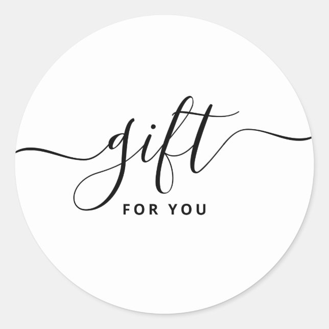 Sticker Rond Cadeau Pour Votre Entreprise (Devant)