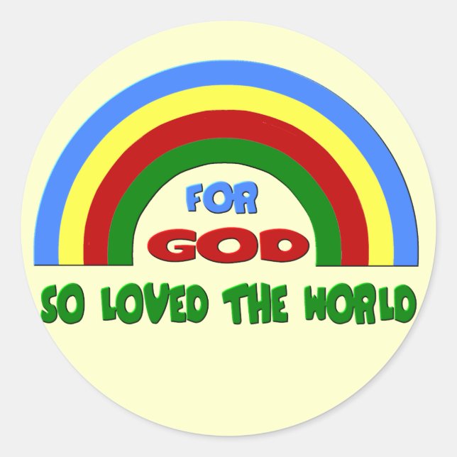 Sticker Rond Cadeaux arc-en-ciel (Devant)