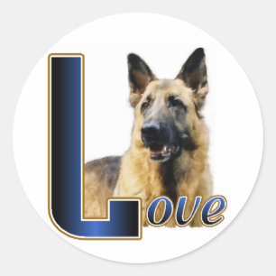 Sticker Rond Cadeaux bergers allemands