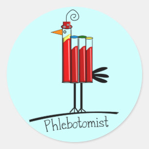 Sticker Rond Cadeaux "Blood Tube Bird"