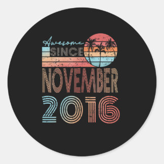 Sticker Rond Cadeaux d'anniversaire fantastiques depuis Novembr