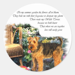 Sticker Rond Cadeaux d'art gallois Terrier