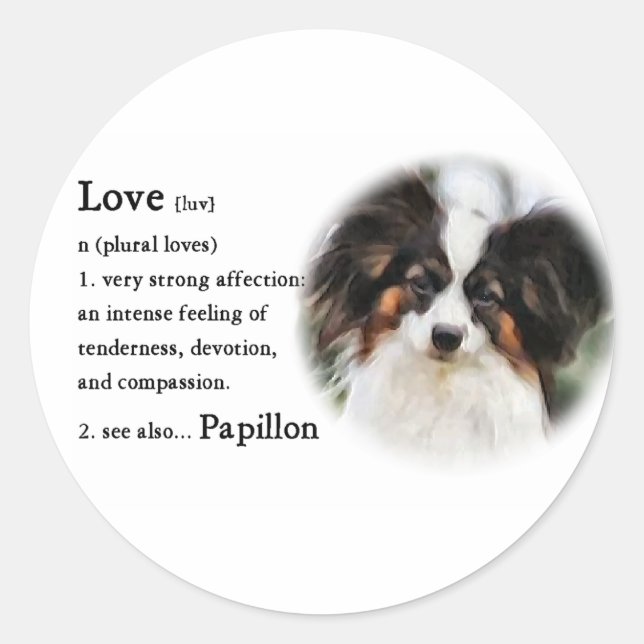 Sticker Rond Cadeaux d'art Papillon (Devant)