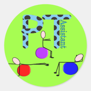 Sticker Rond Cadeaux d'assistant de physiothérapie