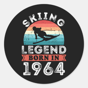 Sticker Rond Cadeaux de 60e anniversaire pour filles légendaire