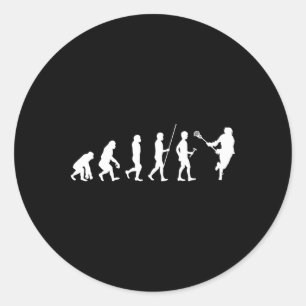 Sticker Rond Cadeaux De Crosse Pour Garçons Lacrosse Stick Lacr