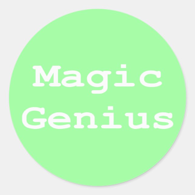 Sticker Rond Cadeaux de génie magique (Devant)