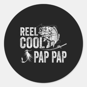 Sticker Rond Cadeaux de la fête des pères pour la pêche de Pap