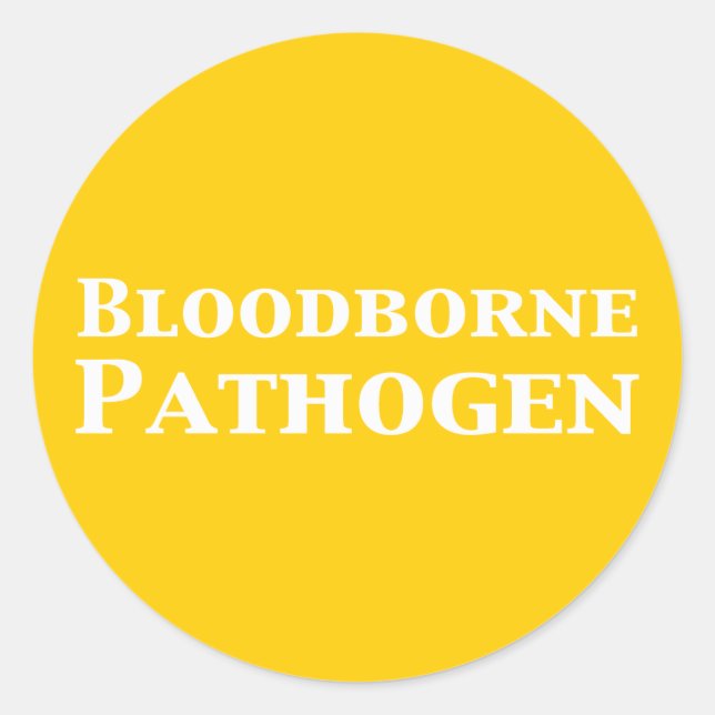 Sticker Rond Cadeaux de Pathogènes D'Origine Sanglante (Devant)