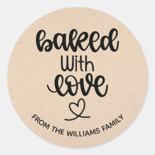 Sticker Rond Cadeaux de Pâtisseries Maison Faites Avec Amour