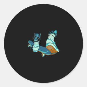 Sticker Rond Cadeaux de planche à roulettes et accessoires garç