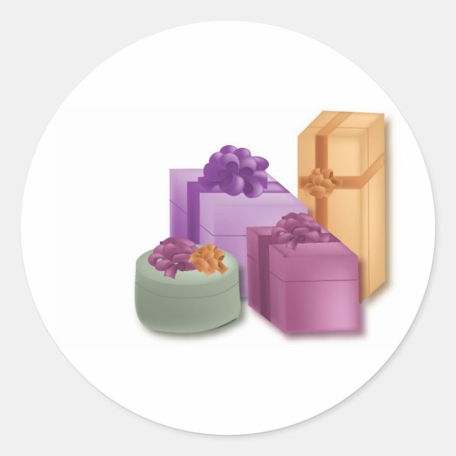Sticker Rond Cadeaux de réception (Devant)