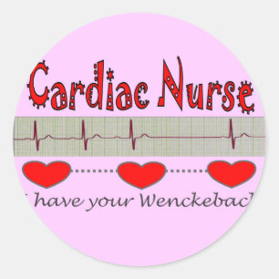 Sticker Rond Cadeaux de soins infirmiers cardiaques