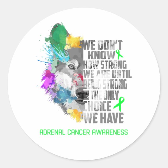 Sticker Rond Cadeaux de soutien au ruban de sensibilisation au  (Devant)