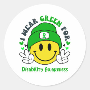 Sticker Rond Cadeaux de soutien au ruban de sensibilisation aux