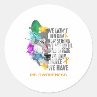 Sticker Rond Cadeaux de soutien au ruban de sensibilisation MS