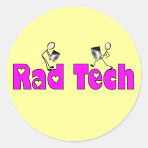 Sticker Rond Cadeaux de technicien en radiologie "Rad Tech"