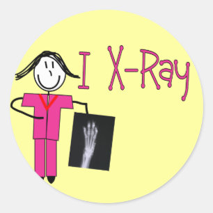 Sticker Rond Cadeaux de technologie X-Ray
