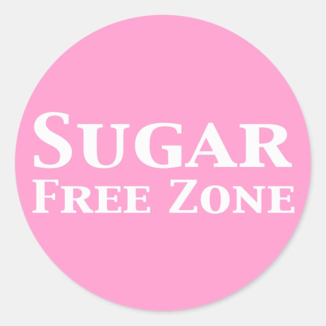 Sticker Rond Cadeaux de zone sans sucre (Devant)