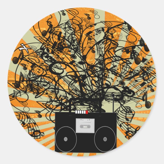 Sticker Rond Cadeaux des années 80 (Devant)
