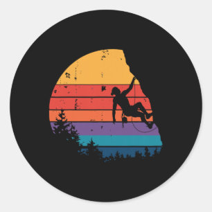 Sticker Rond Cadeaux d'escalade de rocher de montagne de bloc v