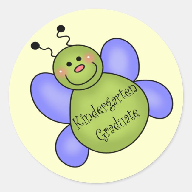 Sticker Rond Cadeaux d'études de maternelle (Devant)