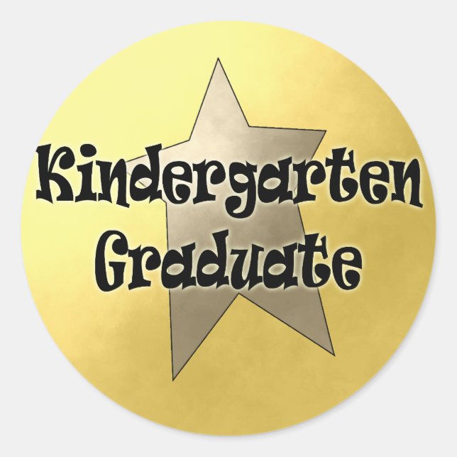 Sticker Rond Cadeaux d'études de maternelle (Devant)