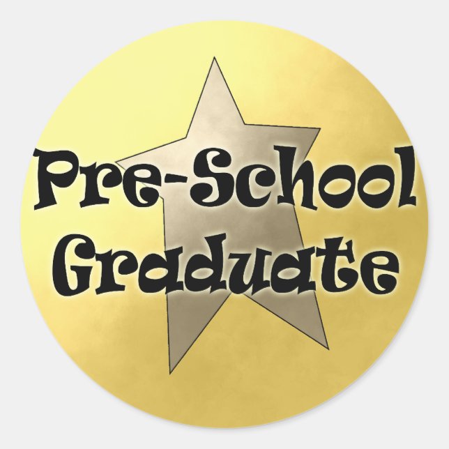 Sticker Rond Cadeaux d'études pré-scolaires (Devant)