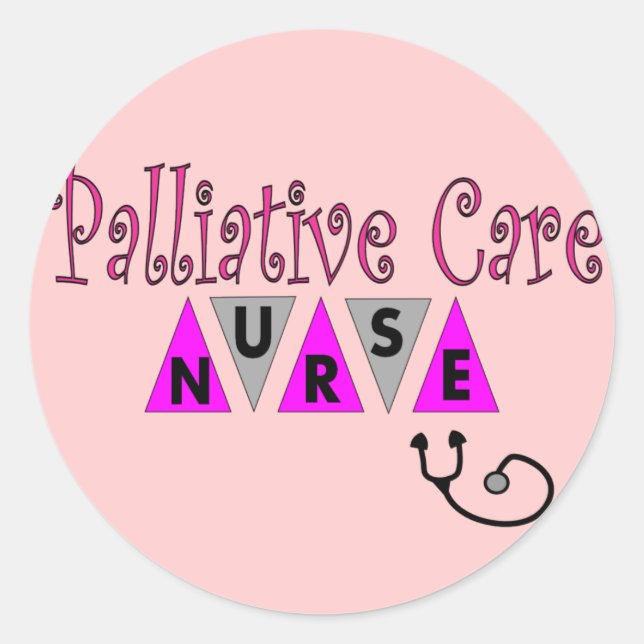Sticker Rond Cadeaux d'infirmières en soins palliatifs (Devant)