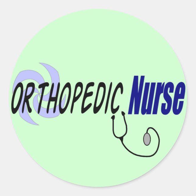 Sticker Rond Cadeaux d'infirmières orthopédiques (Devant)