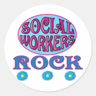 Sticker Rond Cadeaux d'un travailleur social
