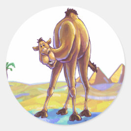 Sticker Rond Cadeaux et accessoires de chameaux