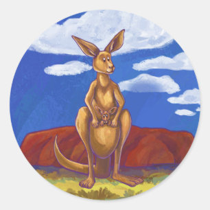 Sticker Rond Cadeaux et accessoires Kangaroo