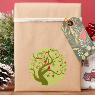 Sticker Rond Cadeaux et invitations pour l'arbre à tourbillons 